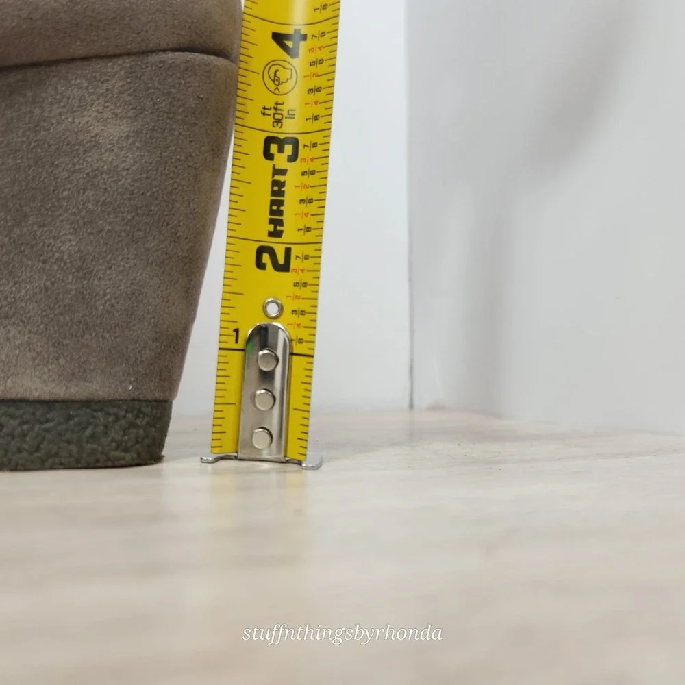 Shoedazzle Faux Suede Gray Wedge Boots Style Sunni US 9 / EU 40 / UK 7 - Picture 7 of 8